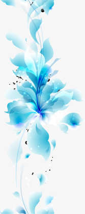 抽象梦幻蓝色花
