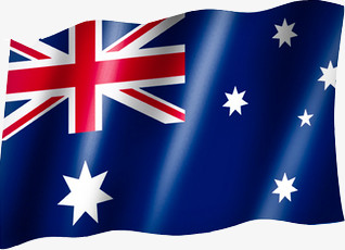 飘动的澳大利亚国旗