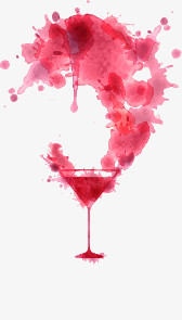 抽象炫彩红酒