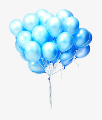 蓝色唯美气球