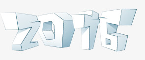 2016立体方块字体