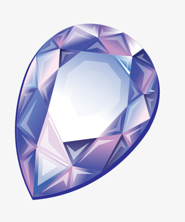 炫彩钻石金刚石单质晶体矢量素材