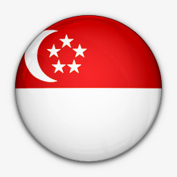 国旗对新加坡世界标志图标
