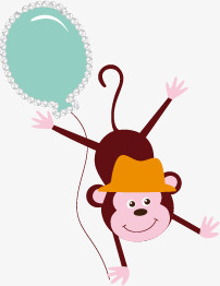 卡通可爱猴子气球