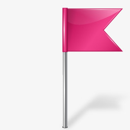 地图标记旗4粉色图标