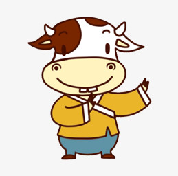 卡通可爱小牛