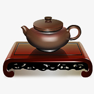 手绘中国风古典剪影  精美茶具
