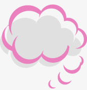 粉色云形对话框