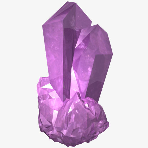 紫水晶紫晶创业板宝石粉红珍贵的石自由水晶图标