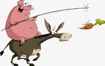 卡通尅啊猪骑驴图案