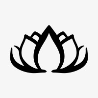 手绘黑色线条莲花