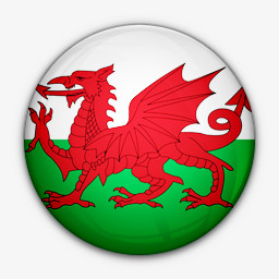 国旗对威尔士世界标志图标