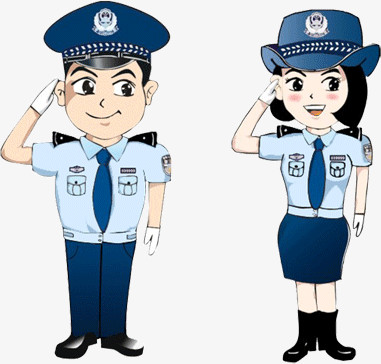 卡通人物交通警察
