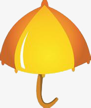 卡通橘色伞