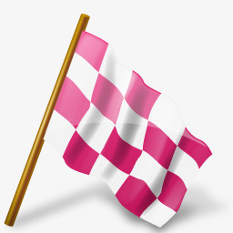 粉红色的格子旗标志图标图片免费下载 Png素材 编号13gie387r 图精灵