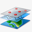 地理信息系统层地图iconslandgps