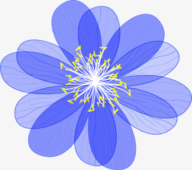 蓝色轻盈花朵