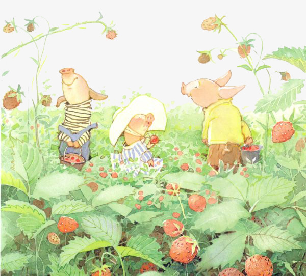 图精灵 免抠元素 卡通手绘 > 草莓地里的动物 图精灵为您提供草莓地里