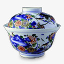 中国风图案中国风剪影 中国风青花瓷茶具
