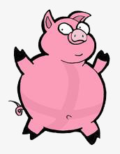 卡通粉色猪