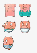 卡通可爱猪