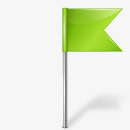 绿色的旗帜图标