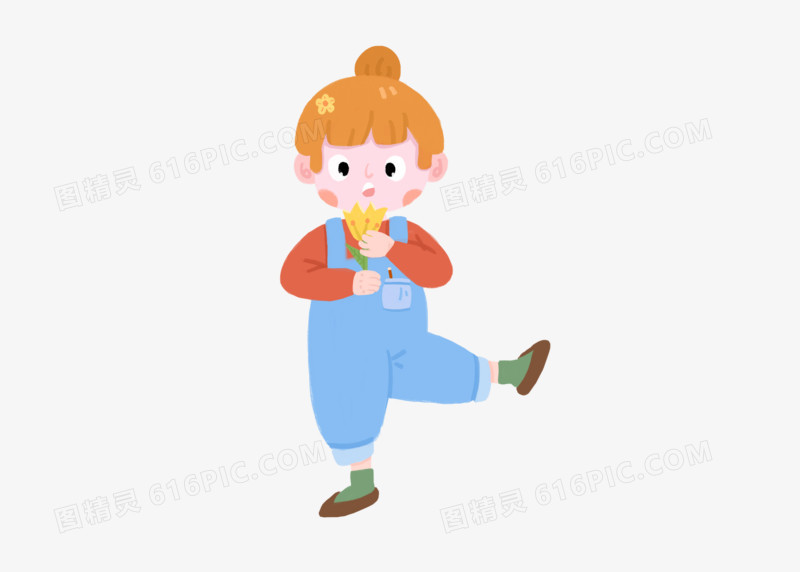 春游踏青素材手绘