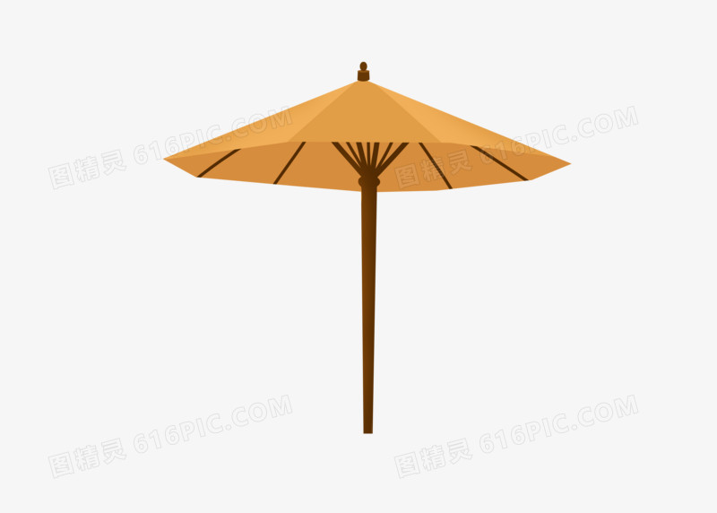 可爱沙滩伞小元素手绘沙滩元素海报展板遮阳伞
