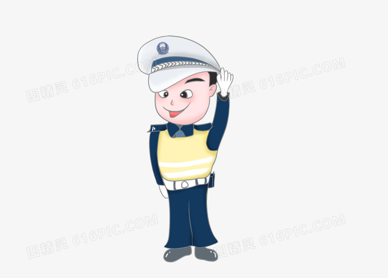安全交通交警扁平