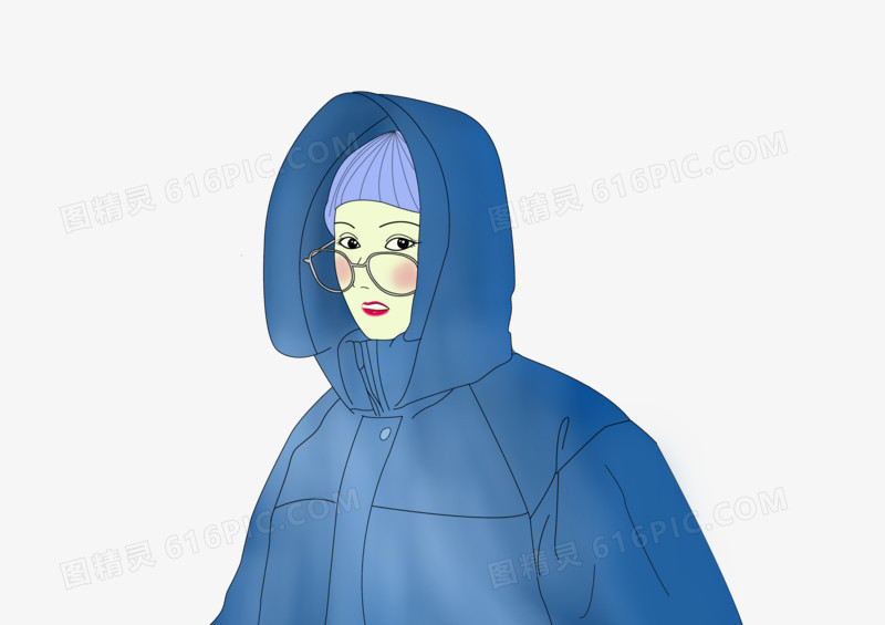漂亮的蓝色少女