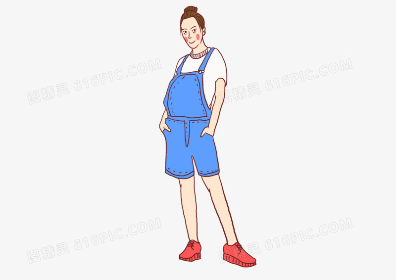 手绘卡通小女孩