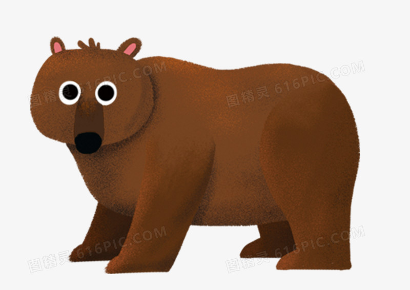 手绘简约可爱动物大熊
