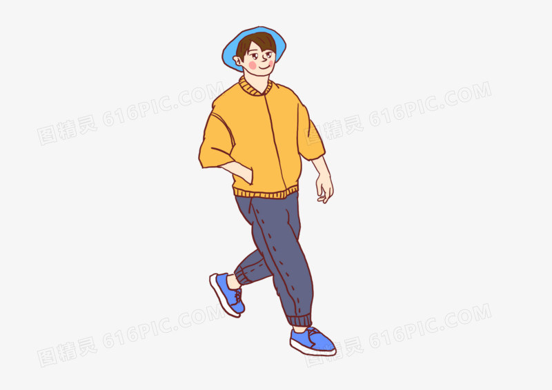 卡通插图元素少年
