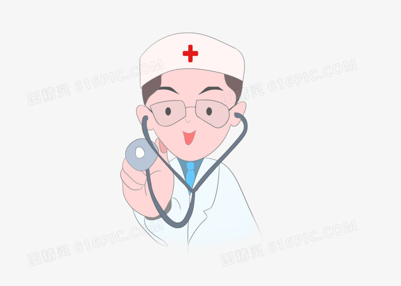 卡通可爱风看病医生