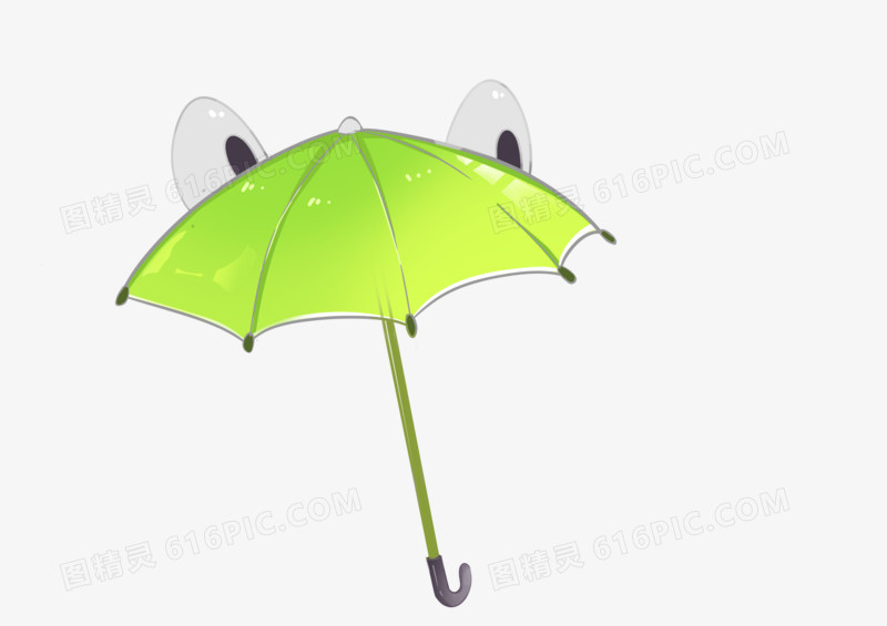 手绘卡通小清晰雨伞小元素