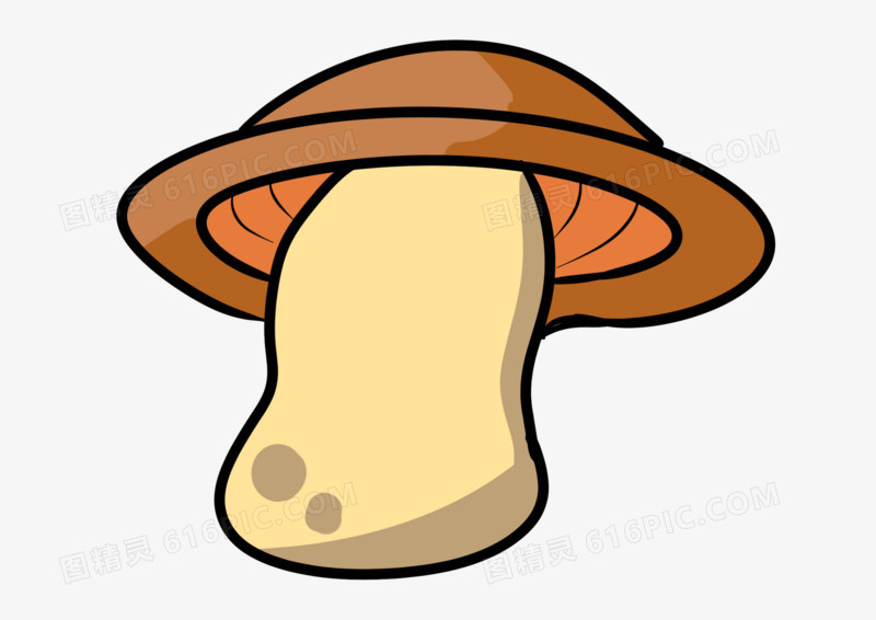 手绘卡通插画简约蘑菇