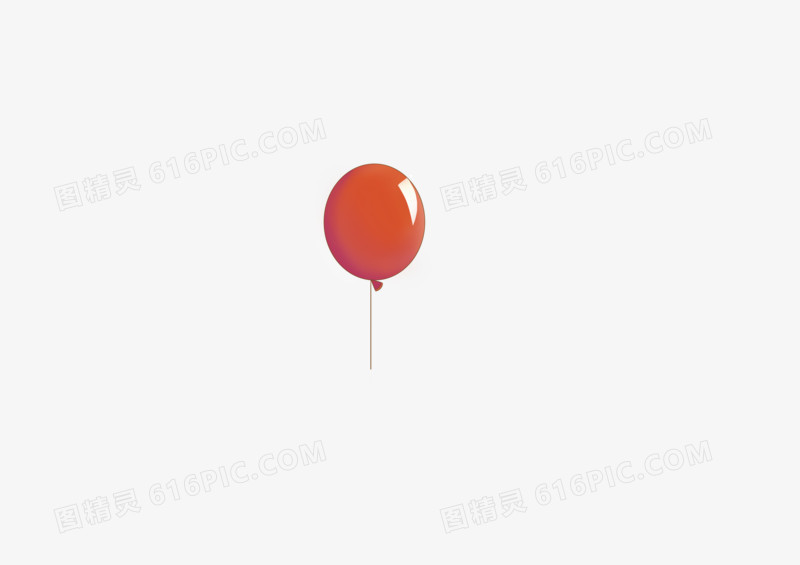 手绘卡通马戏团红色气球