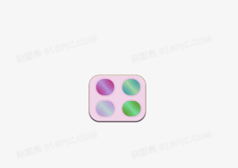 手绘卡通化妆品亮片眼影
