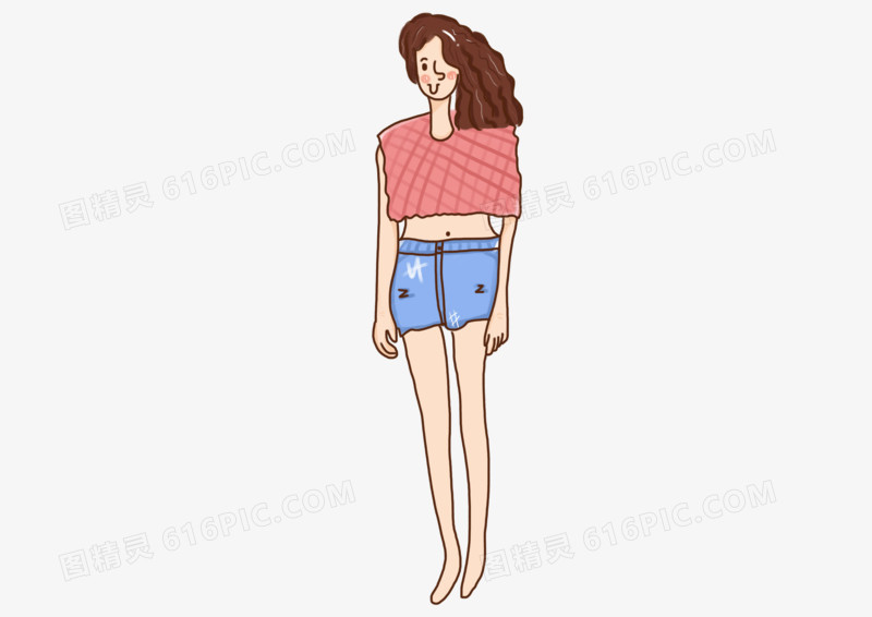 卡通手绘可爱少女