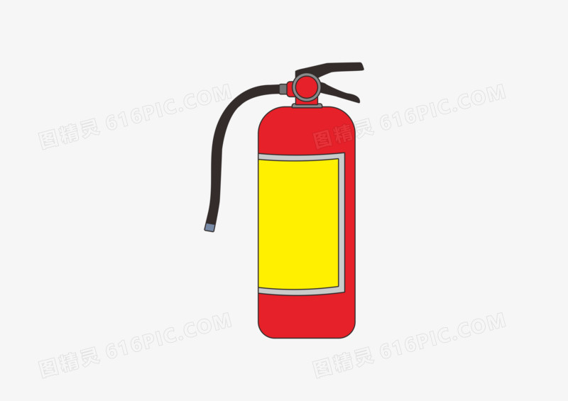 卡通手绘红色灭火器