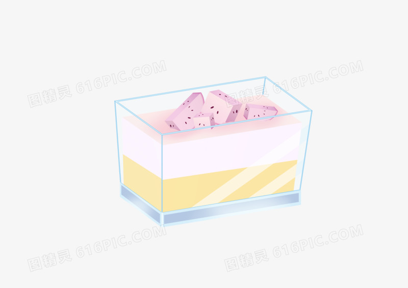 手绘卡通美食火龙果水果盒子