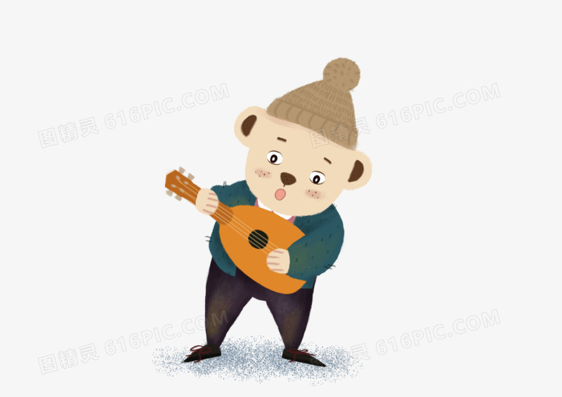 弹吉他的小笨熊