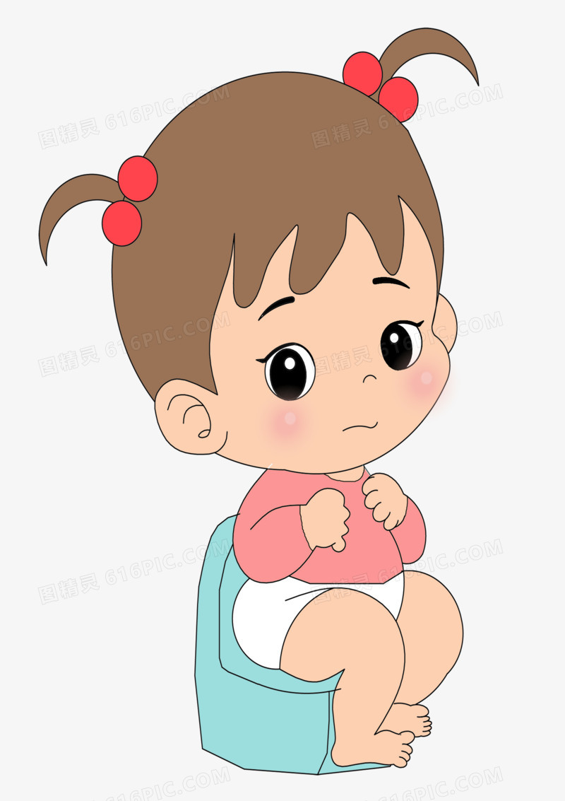 可爱卡通坐板凳婴儿 