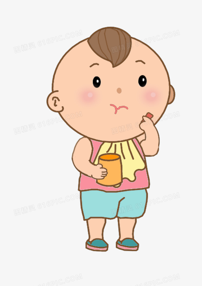彩色站立男孩宝宝