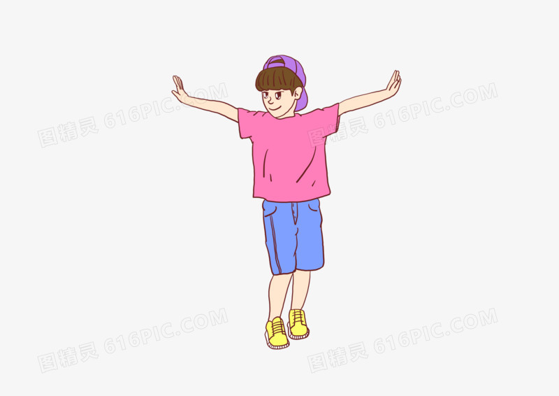 卡通可爱小男孩