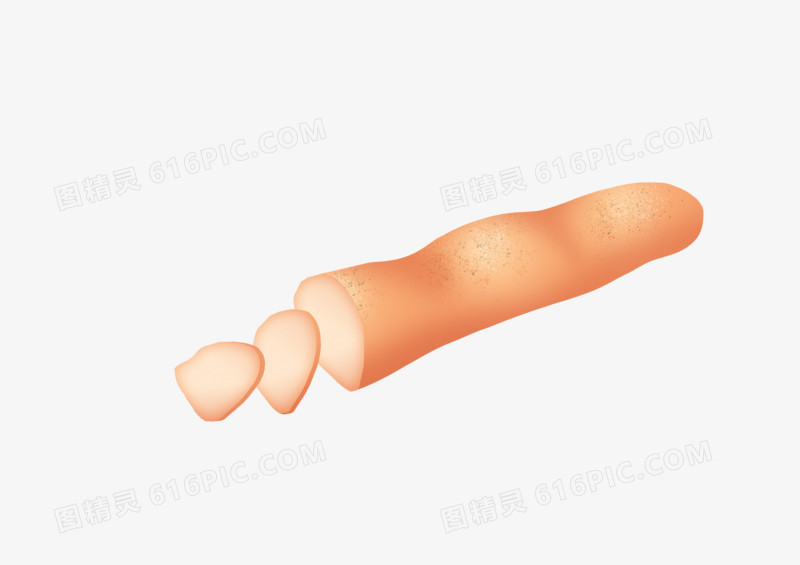 手绘卡通美食几片面包条