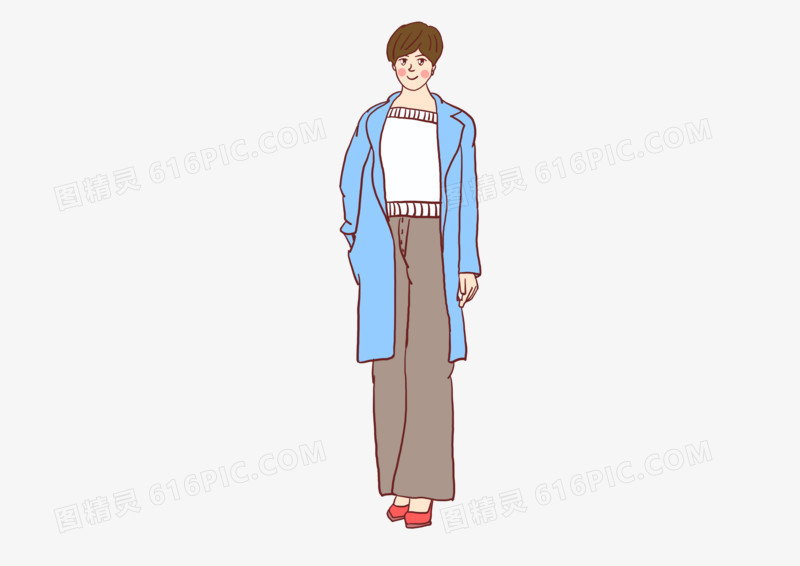 简约卡通手绘职业女性