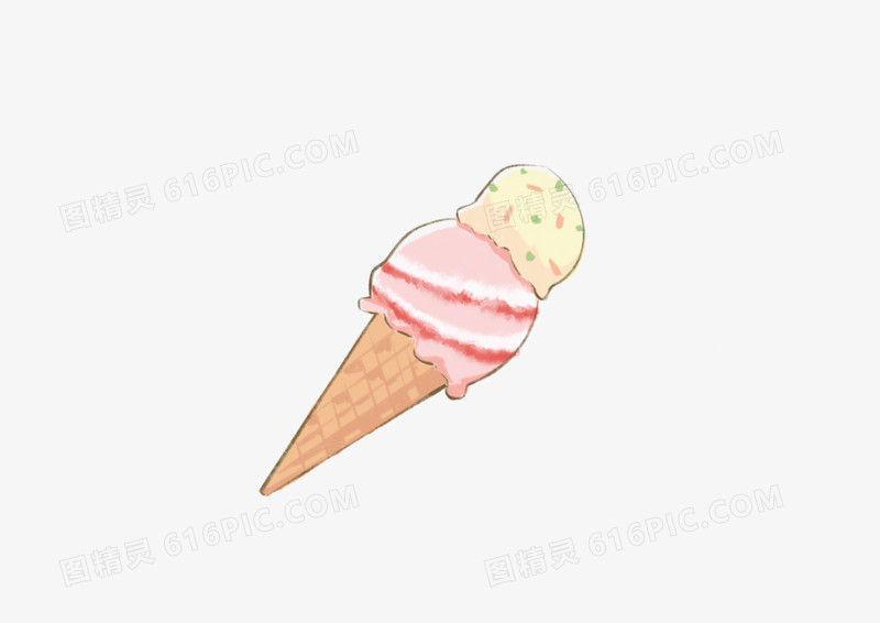 卡通简约美食冰淇淋