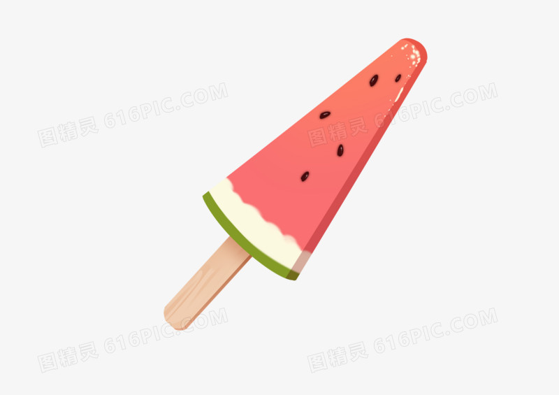 手绘卡通立夏西瓜冰棍