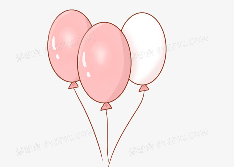 装饰卡通粉色系素材气球